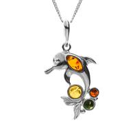 Kette mit Anhänger OSTSEE-SCHMUCK "Ostsee-Schmuck Kette mit Anhänger Delphin" Gr. 42, silber, Halsketten, Damen, 42cm, Silber 925 (Sterlingsilber), L: 42 (41705653-42) silber