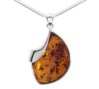 Kette mit Anhänger OSTSEE-SCHMUCK "Ostsee-Schmuck Kette mit Anhänger Jula 51 mm" Gr. 45, silber, Halsketten, Damen, 45cm, Silber 925 (Sterlingsilber), L: 42 (70515603-45) silber