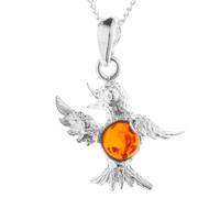 Kette mit Anhänger OSTSEE-SCHMUCK "Ostsee-Schmuck Kette mit Anhänger Kolibri" Gr. 45, silber, Halsketten, Damen, 45cm, Silber 925 (Sterlingsilber), L: 40 (93120456-45) silber