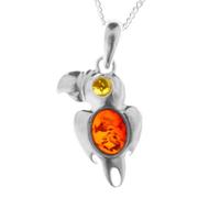 Kette mit Anhänger OSTSEE-SCHMUCK "Ostsee-Schmuck Kette mit Anhänger Papagei" Gr. 50, silber, Halsketten, Damen, 50cm, Silber 925 (Sterlingsilber), L: 42 (10733946-50) silber