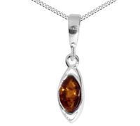 Kette mit Anhänger OSTSEE-SCHMUCK "- Telia - Silber 925/000 - Bernstein" Gr. 42, silber (silber 925, silberfarben, weiß), Schmuck_Sets, Damen, 42, Silber 925 (Sterlingsilber) (78519526-42) silber 925,