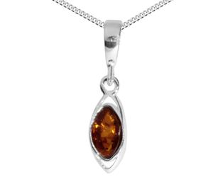 Kette mit Anhänger OSTSEE-SCHMUCK "- Telia - Silber 925/000 - Bernstein" Gr. 42, silber (silber 925, silberfarben, weiß), Schmuck_Sets, Damen, 42, Silber 925 (Sterlingsilber) (78519526-42) silber 925,