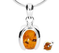 Kette mit Anhänger OSTSEE-SCHMUCK "- Ute 10 mm - Silber 925/000 - Bernstein" Gr. 50, silber (silber 925, silberfarben, weiß), Schmuck_Sets, Damen, 50, Silber 925 (Sterlingsilber) (15880643-50) silber