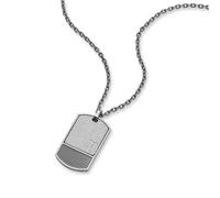 Kette mit Anhänger POLICE "Identity Dog Tag", silber (edelstahlfarben), Halsketten, Herren, Edelstahl, L: 55 B: 2,5mm, B:2,5mm (29370936-0) edelstahlfarben