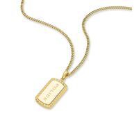 Kette mit Anhänger POLICE "Taper", gelbgoldfarben, Halsketten, Herren, Edelstahl, L: 55 B: 1,5mm, B:1,5mm (81009906-0) gelbgoldfarben