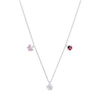 Lillifee Mädchen Halskette 2037943 Silber 925 Anhänger Marienkäfer Schmetterling Kleeblatt