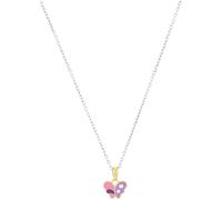 Prinzessin Lillifee Kette mit Anhänger 925 Sterling Silber Mädchen Kinder Halsschmuck, mit Zirkonia synth., 35+3 cm, Bicolor, Schmetterling, Kommt in Schmuck Geschenk Box, 2037952