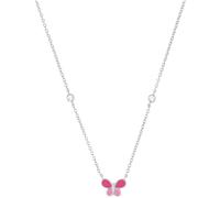 Prinzessin Lillifee Kette mit Anhänger 925 Sterling Silber Mädchen Kinder Halsschmuck, mit Zirkonia synth., 35+3 cm, Silber, Schmetterling, Kommt in Schmuck Geschenk Box, 2037948