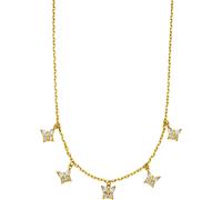 Kette mit Anhänger PURELEI "Schmuck Geschenk Butterfly Schmetterling", gold (gelbgoldfarben, kristallweiß), Halsketten, Damen, Edelstahl, L: 45, Kette mit Anhänger, mit Zirkonia (synth.) (87160949-0)