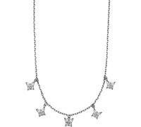 Kette mit Anhänger PURELEI "Schmuck Geschenk Butterfly Schmetterling, 22211-Necklace-Butterfly", silber (edelstahlfarben, kristallweiß), Halsketten, Damen, Edelstahl, L: 45cm, mit Zirkonia (synth.) (9