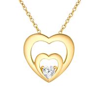 Kette mit Anhänger RAFAELA DONATA "RD455", gold (gelbgold), Halsketten, Damen, 42,0cm Basiskette + 5,0cm Verlängerung,mit Zirkonia, Silber 925 (Sterlingsilber), aus Sterling Silber (12753009-0) gelbgo