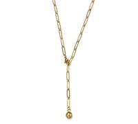 Kette mit Anhänger "Schmuck Geschenk Edelstahl Halsschmuck Halskette Y-Kette Kugel", gelbgoldfarben, ANISTON JEWELRY & WATCHES, Halsketten, Damen, Edelstahl, L: 45 B: 4mm, Made in Germany, B:4mm (6710