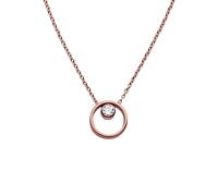 Kette mit Anhänger SKAGEN "Schmuck Geschenk Edelstahl Halskette ELIN", rosa (roségoldfarben, kristallweiß), Halsketten, Damen, Edelstahl, L: 47, Ketten mit Anhänger, mit Zirkonia (synth.) (58279854-0)
