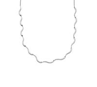 Kette mit Anhänger SKAGEN "Schmuck Geschenk Edelstahl Halskette KARIANA ESSENTIAL WAVES", silber (edelstahlfarben), Halsketten, Damen, Edelstahl, B: 3,8mm, B:3,8mm (36426409-0) edelstahlfarben