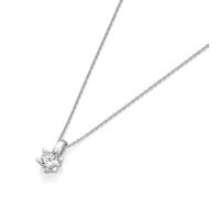 Kette mit Anhänger SMART JEWEL "klassisch mit Zirkonia, Silber 925", weiß, Halsketten, Damen, 45cm, Silber 925 (Sterlingsilber) (73360441-0) weiß