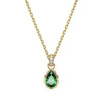 Swarovski Halskette Chroma 5648751 – Tropfenschliff-Anhänger grün, vergoldet, 44 cm, Damen