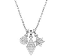 Dextera Anhänger, Rundschliff, Kugel und Würfel, Weiß, Rhodiniert