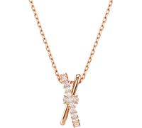 Kette mit Anhänger SWAROVSKI "Schmuck Geschenk Halskette Hyperbola Twist", rosa (roségoldfarben, kristallweiß), Halsketten, Damen, Metall, L: 45, mit Swarovski Zirkonia (synth.) (21801864-0) roségoldf