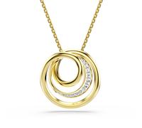 Kette mit Anhänger SWAROVSKI "Schmuck Geschenk Hyperbola Halskette", gelbgoldfarben, metallfarben, kristallweiß, Halsketten, Damen, Metall, mit Swarovski Kristall, Zirkonia (synth.) (60963964-0) gelbg