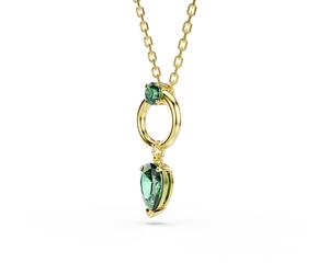 Kette mit Anhänger SWAROVSKI "Schmuck Geschenk Mesmera Halskette", gold (gelbgoldfarben, grün), Halsketten, Damen, Metall, mit Swarovski Kristall, Swarovski Zirkonia (synth.) (38503448-0) gelbgoldfarb