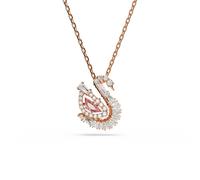 Kette mit Anhänger SWAROVSKI "Schmuck Geschenk Schwan Halskette", bunt (roségoldfarben, kristallweiß, rosa), Halsketten, Damen, Metall, mit Swarovski Kristall, Swarovski Zirkonia (synth.) (41909115-0)