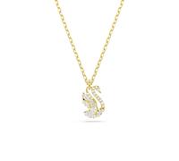 Kette mit Anhänger SWAROVSKI "Schmuck Geschenk SWAN Halskette", gelbgoldfarben, kristallweiß, Halsketten, Damen, Metall, mit Swarovski Kristall (59560603-0) gelbgoldfarben, kristallweiß