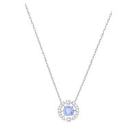 Kette mit Anhänger SWAROVSKI "Una Sparkling Dc", bunt (silberfarben, blau), Halsketten, Damen, Metall, L: 43, mit Swarovski Kristall (51500660-0) silberfarben, blau