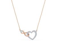 Swarovski Halskette 5518865 Infinity Heart, weiss, Metallmix