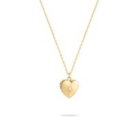 Kette mit Anhänger TAMARIS "Schmuck Geschenk Edelstahl Halskette Herz Medaillon zum öffnen", gold (gelbgoldfarben), Halsketten, Damen, Edelstahl, L: 50 (11753836-0) gelbgoldfarben