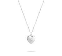 Kette mit Anhänger TAMARIS "Schmuck Geschenk Edelstahl Halskette Herz Medaillon zum öffnen", silberfarben, Halsketten, Damen, Edelstahl, L: 50 (40084640-0) silberfarben