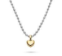 Kette mit Anhänger TAMARIS "Schmuck Geschenk Edelstahl Halskette Tiny Steel Heart, Herz", gold (edelstahlfarben, gelbgoldfarben), Halsketten, Damen, Edelstahl, L: 45 B: 2mm, B:2mm (31589269-0) edelsta