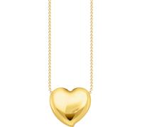 Kette mit Anhänger THOMAS SABO "Bold Elegance Herzform" Gr. 45, gold (gelbgoldfarben), Halsketten, Damen, 45, Silber 925 (recycelt), B: 1,5mm, Kette mit Anhänger, B:1,5mm (90791254-45)