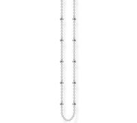 Kette mit Anhänger THOMAS SABO "Erbskette silber" Gr. 50, bunt (silberfarben, weiß), Halsketten, Damen, 50, Silber 925 (recycelt), mit Zirkonia (synth.) (78035726-50) silberfarben, weiß
