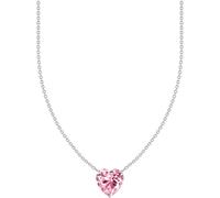 Thomas Sabo Kette mit pinkfarbenem Herz-Anhänger 925 Sterlingsilber KE2211-051-9