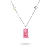 Kette mit Anhänger THOMAS SABO "THOMAS SABO x HARIBO: Kette mit Goldbär" Gr. 45, silberfarben, rosa, kristallweiß, weiß, Halsketten, Damen, 45, Perlen Silber 925 (recycelt), Perlen, Silber 925 (recyce