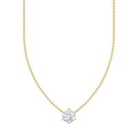 THOMAS SABO Kette mit weißem Zirkonia-Anhänger vergoldetes Silber KE2210-414-14