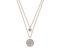 Kette mit Anhänger TOM TAILOR, roségoldfarben, apricot, kristallweiß, altrosa, Halsketten, Damen, Edelstahl, L: 45 B: 1,9mm, mit Kristallglas, B:1,9mm (36598637-0) roségoldfarben, apricot, kristallwei