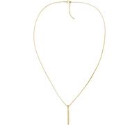 Kette mit Anhänger TOMMY HILFIGER "LINEAR", gold (gelbgoldfarben), Halsketten, Damen, Edelstahl, L: 71,5 B: 1,5mm, B:1,5mm (22662248-0) gelbgoldfarben