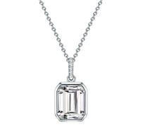 Kette mit Anhänger TRILANI "TR254", silber, Halsketten, Damen, 40,0cm Basiskette + 5,0cm Verlängerung,mit Zirkonia, Silber 925 (Sterlingsilber), aus Sterling Silber (82196709-0) silber