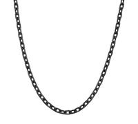 Kette mit Anhänger TRUE REBELS "TR301" Gr. 55, schwarz, Halsketten, Herren, 55cm, Edelstahl (18470833-55) schwarz