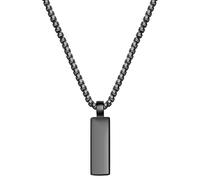 Kette mit Anhänger TRUE REBELS "TR349", schwarz, Halsketten, Herren, 55,0cm, Edelstahl (98020265-0) schwarz