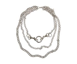Kette mit Anhänger URBAN CLASSICS "Urban Classics Unisex Carabiner Necklace", silber, Halsketten, Herren, onesize, Eisen (84537557-0) silber
