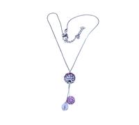 Kette mit Anhänger "Valea", Damen, Gr. onesize, Metall, lila, COLLEZIONE ALESSANDRO, Halsketten, mit Strasskugeln (98935545-0) lila