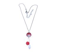 Kette mit Anhänger "Valea", Damen, Gr. onesize, Metall, rot, COLLEZIONE ALESSANDRO, Halsketten, mit Strasskugeln (36819367-0) rot