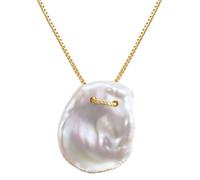 Valero Pearls - Halskette Sterling Silber Süßwasser-Zuchtperle in Gelbgold Ketten Damen