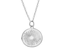 Kette mit Anhänger VIVANCE "925/- Sterling Silber rhodiniert", weiß, Halsketten, Damen, 42+3cm, Silber 925 (Sterlingsilber), L: 45 B: 16mm, glänzend, B:16mm (19071924-0) weiß