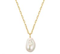 Kette mit Anhänger YOKOAMII "Y108", gelbgold, Halsketten, Damen, 46,5cm Basiskette + 5,0cm Verlängerung, mit Perle (30422112-0) gelbgold