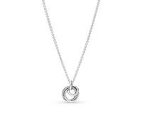 Kette mit Kreisanhänger aus 925er Silber und Zirkonia