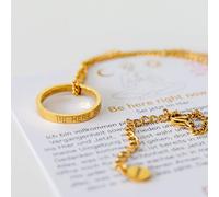 Kette mit Ring | vergoldet | Be here right now