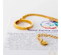 Kette mit Ring | vergoldet | Good Karma comes back